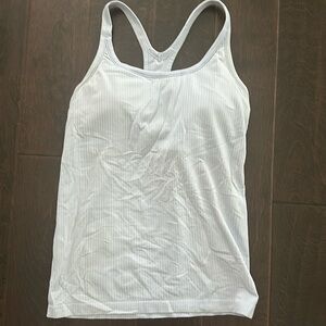 - Light blue lululemon ebb to street tank